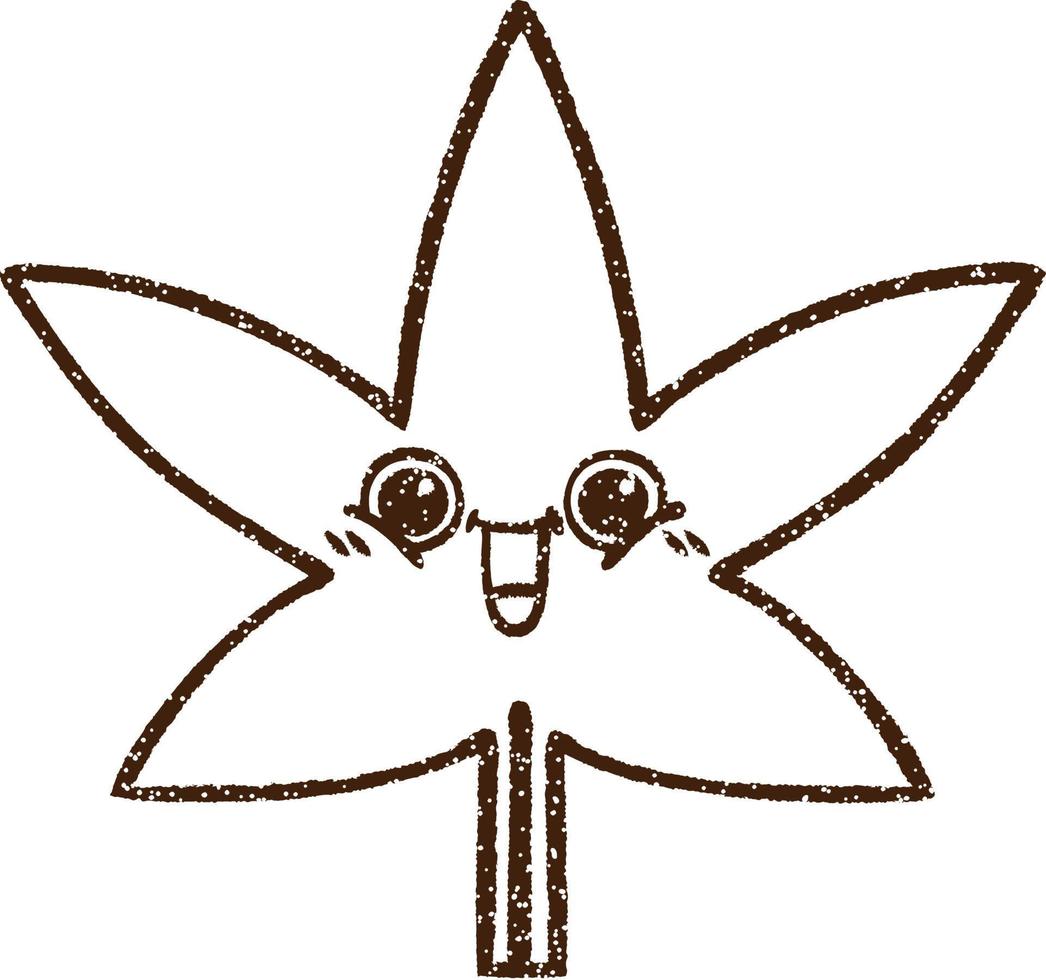 Leaf Charcoal Drawing vector