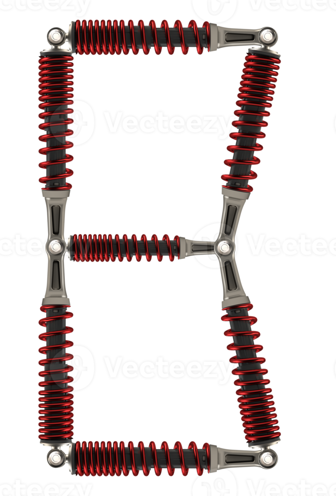 Stoßdämpfer, die zu Zeichen zusammengesetzt werden png