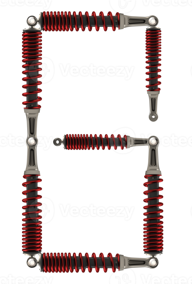 Shock absorbers that are assembled into characters png