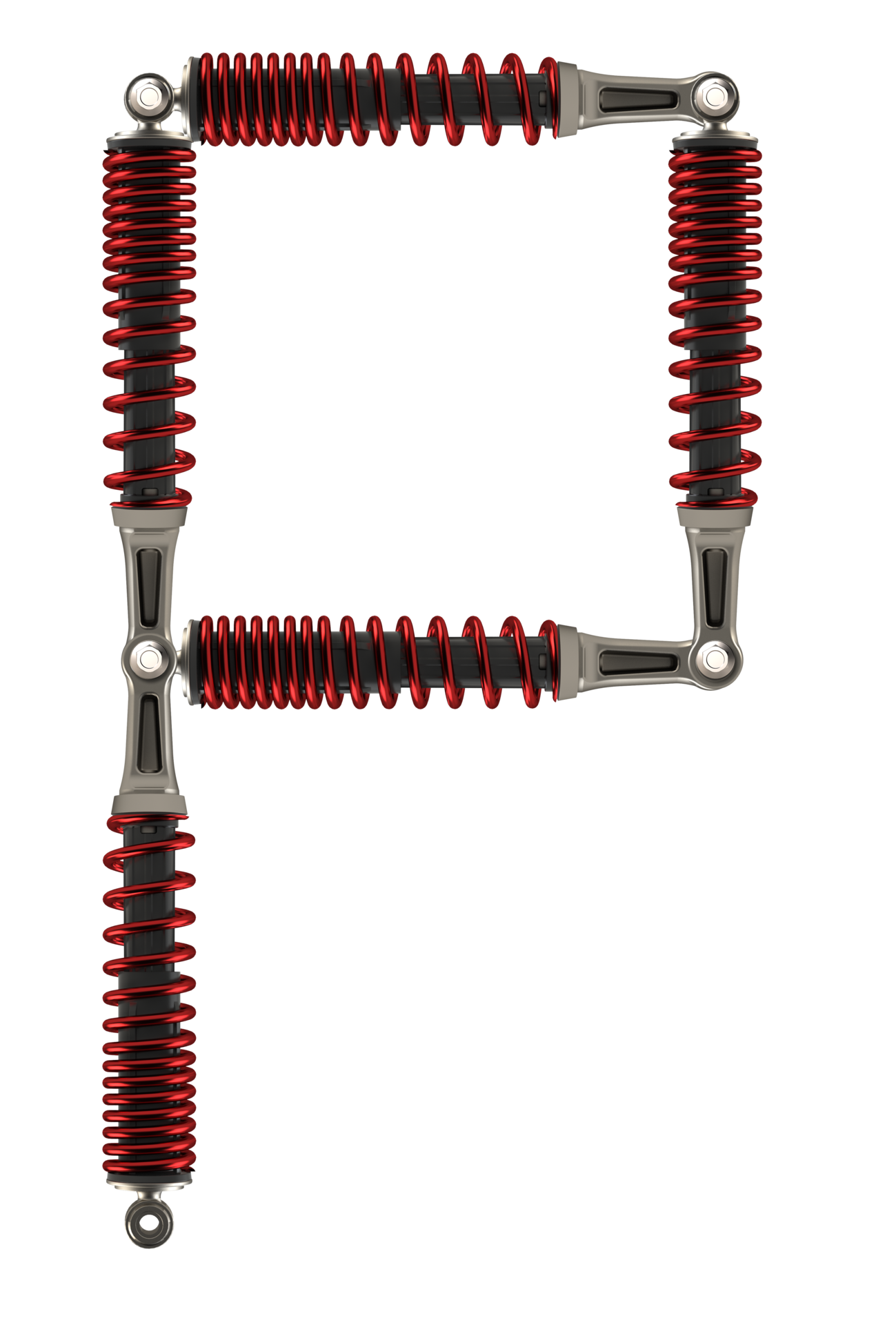 Shock absorbers that are assembled into characters 9598906 PNG