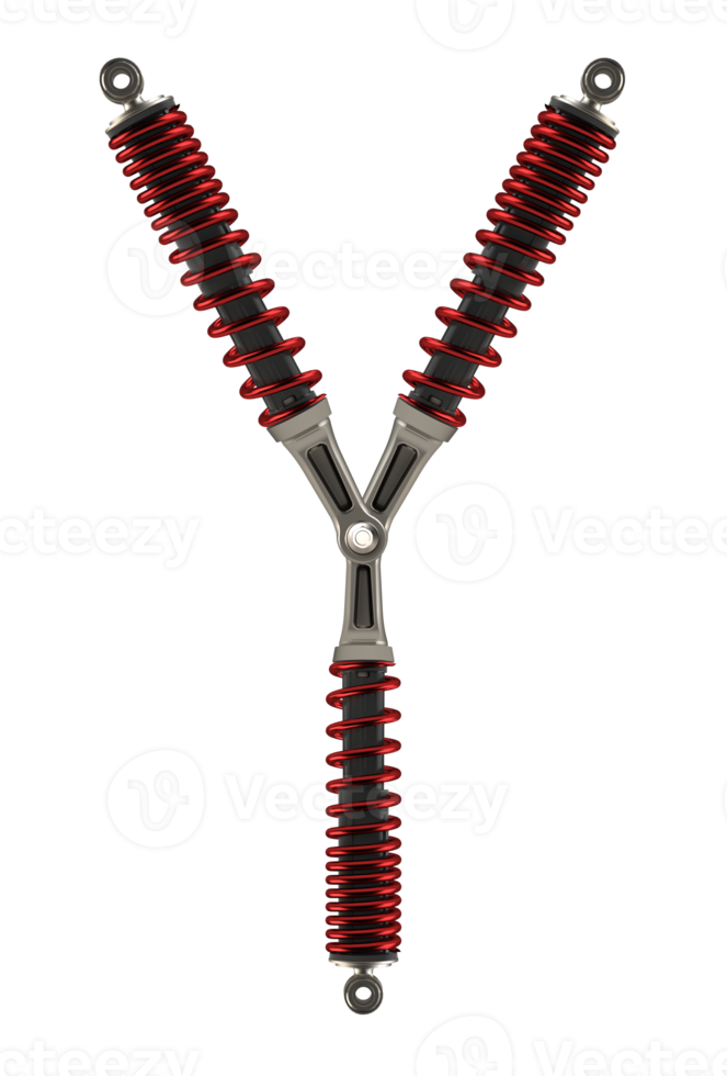 Shock absorbers that are assembled into characters png