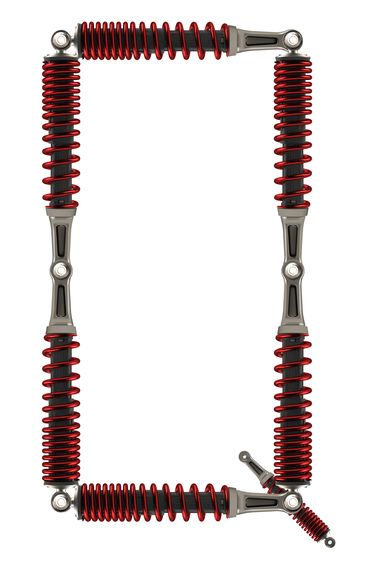 Shock absorbers that are assembled into characters 9598909 PNG
