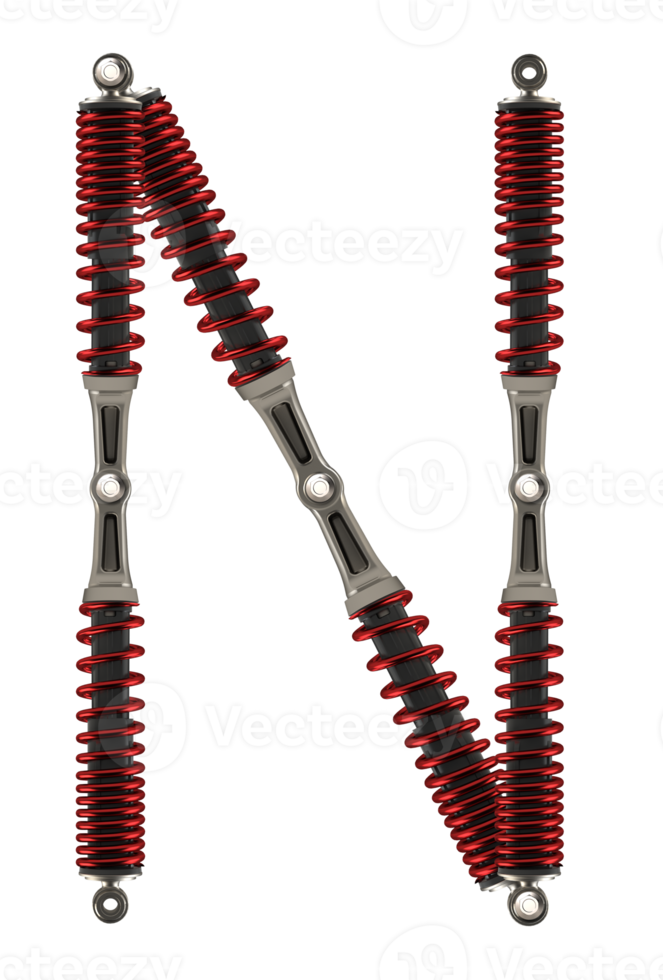 Shock absorbers that are assembled into characters png