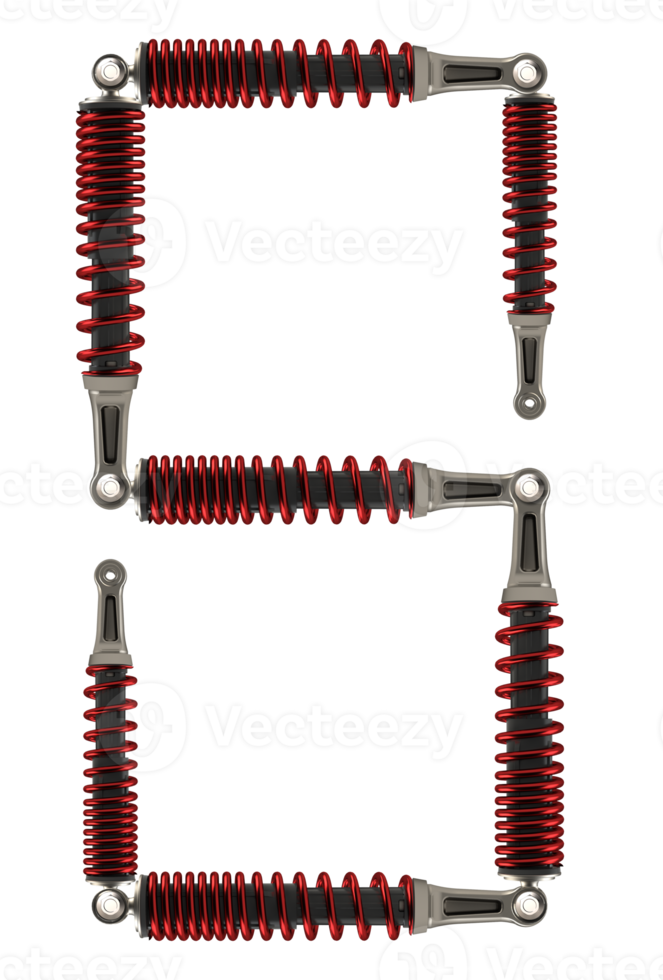 Shock absorbers that are assembled into characters png