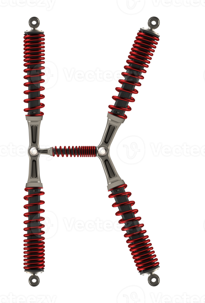 Shock absorbers that are assembled into characters png