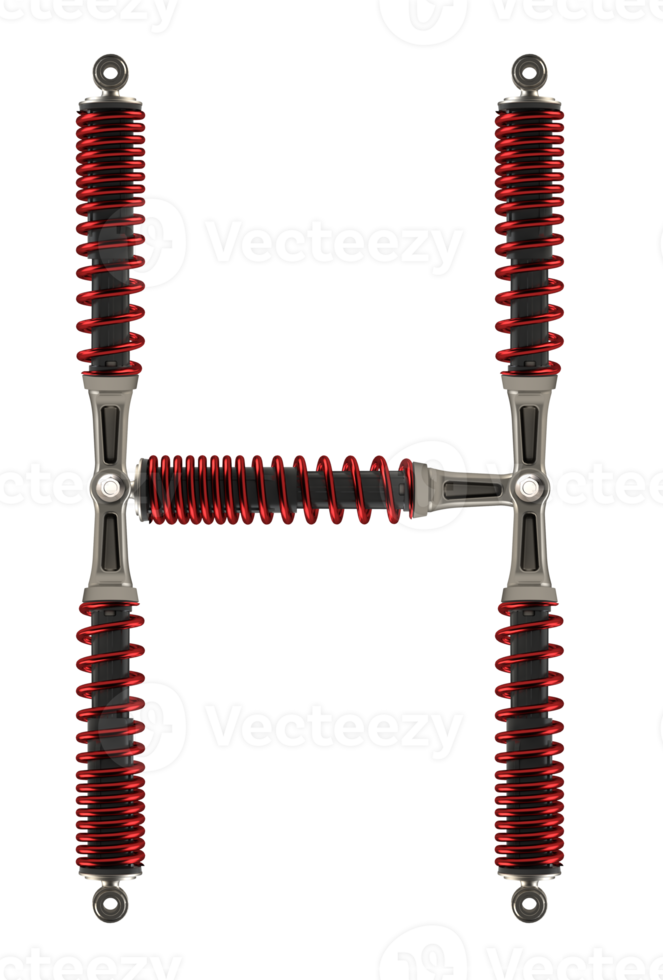 Shock absorbers that are assembled into characters png