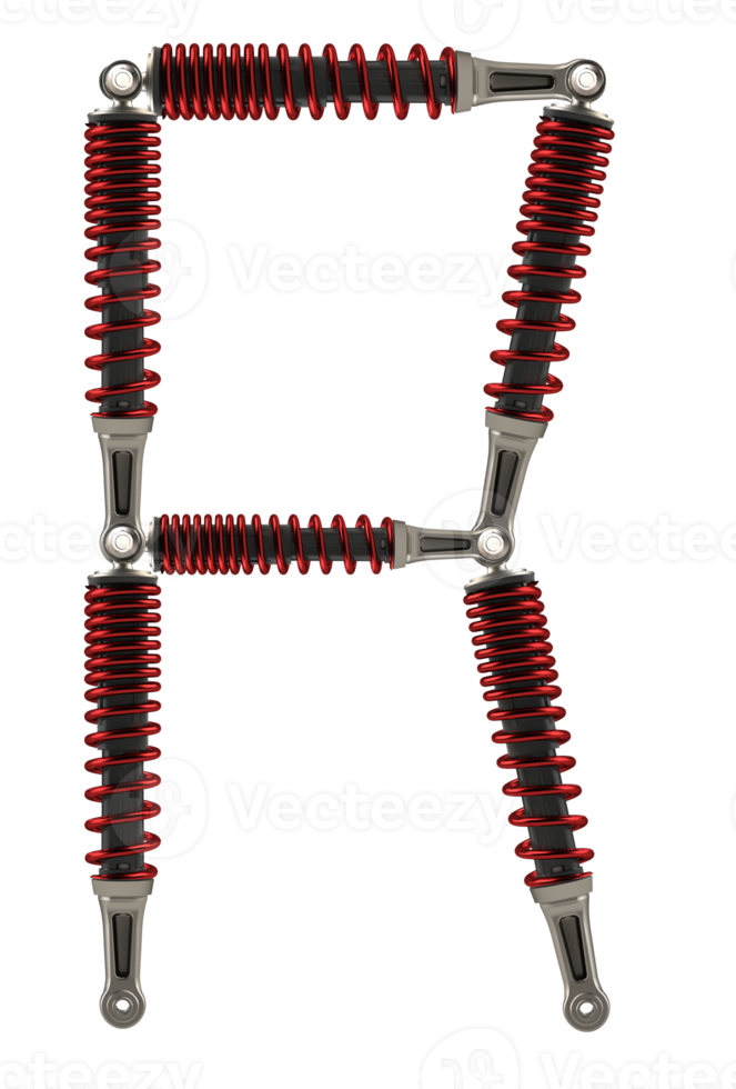 Shock absorbers that are assembled into characters png