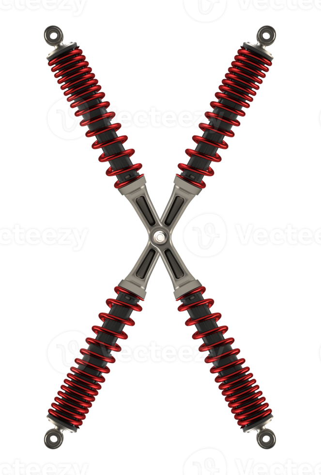 Shock absorbers that are assembled into characters png