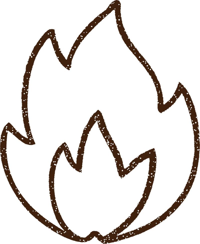 Flame Charcoal Drawing vector