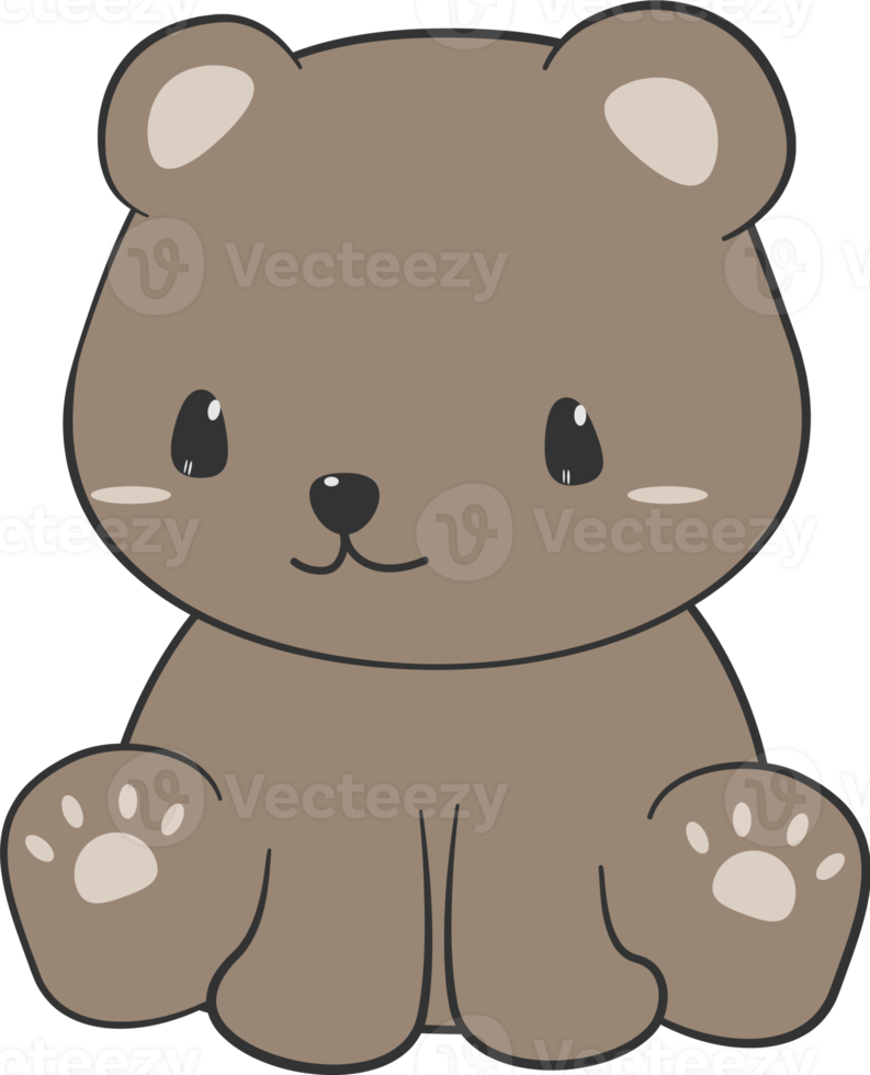 lindo elemento de oso de peluche png