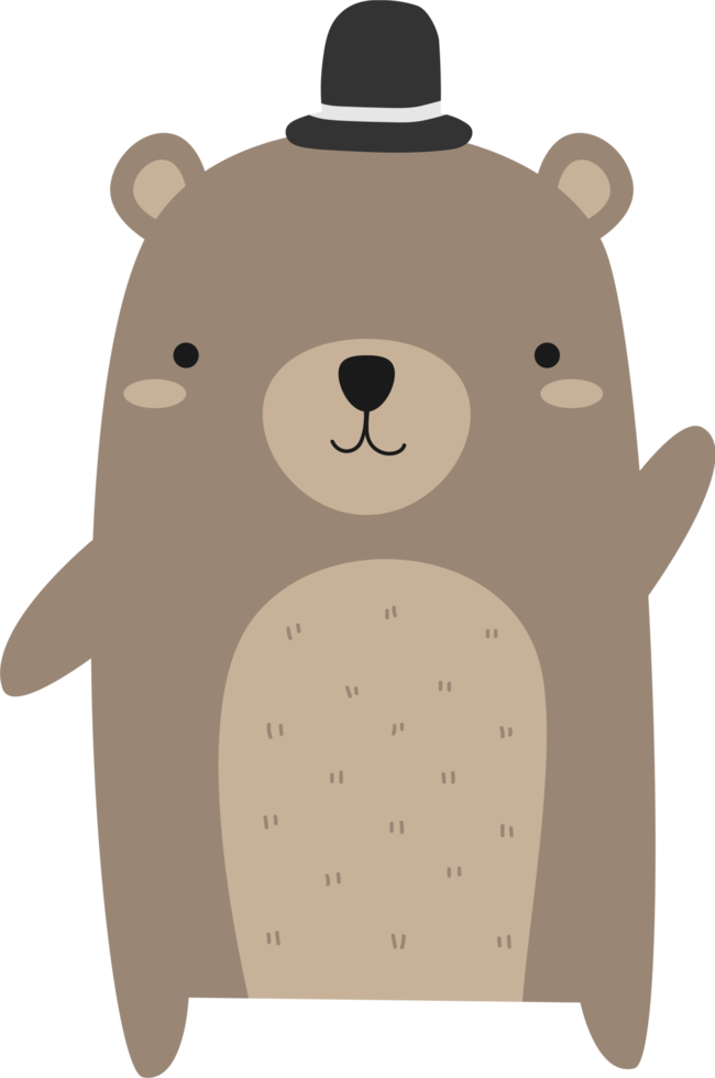 elemento de urso fofo png