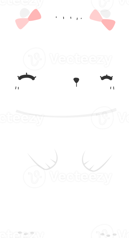 Cute Happy Polar Bear Element png