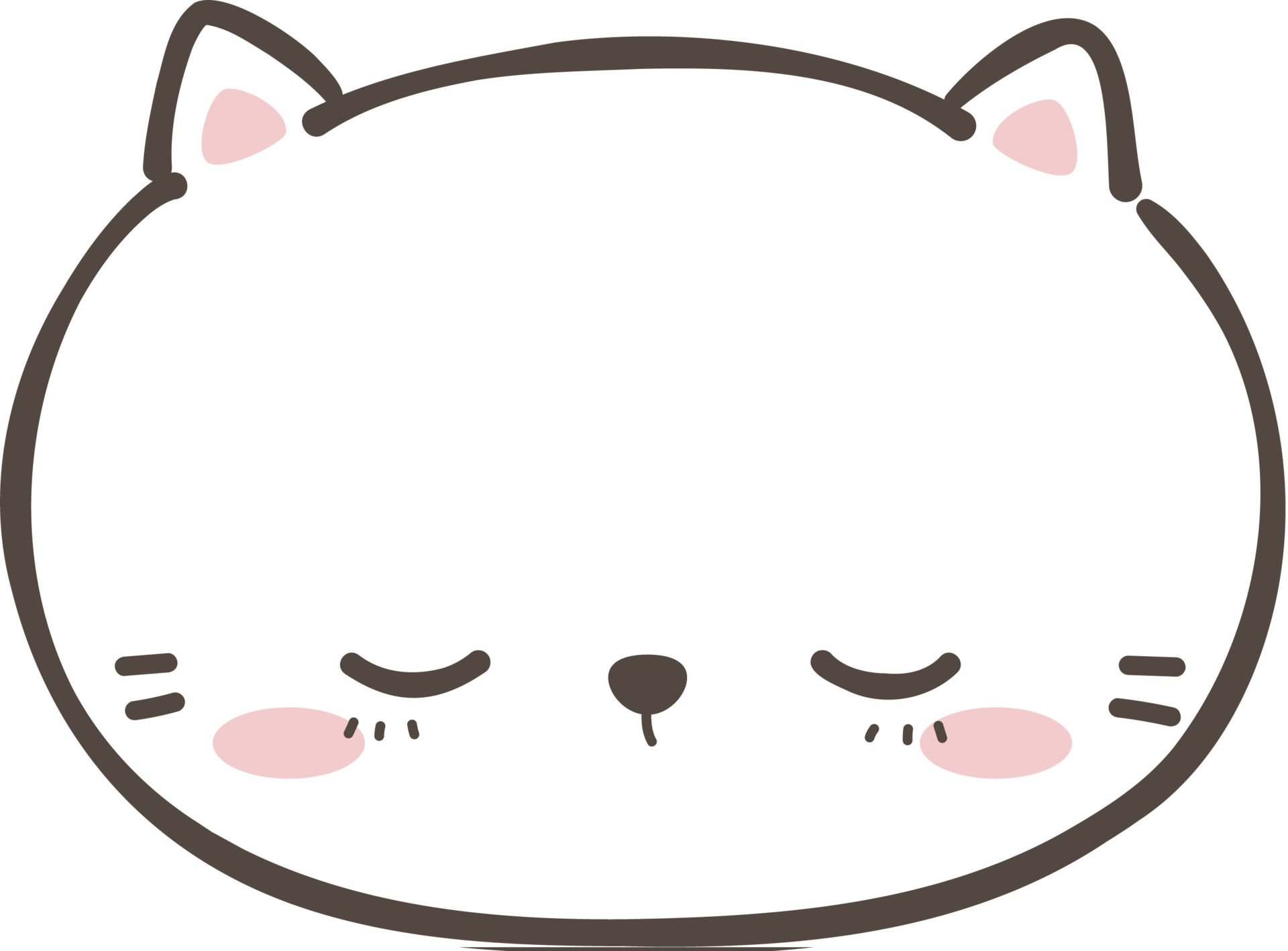 Kawaii Kitty Head' Sticker