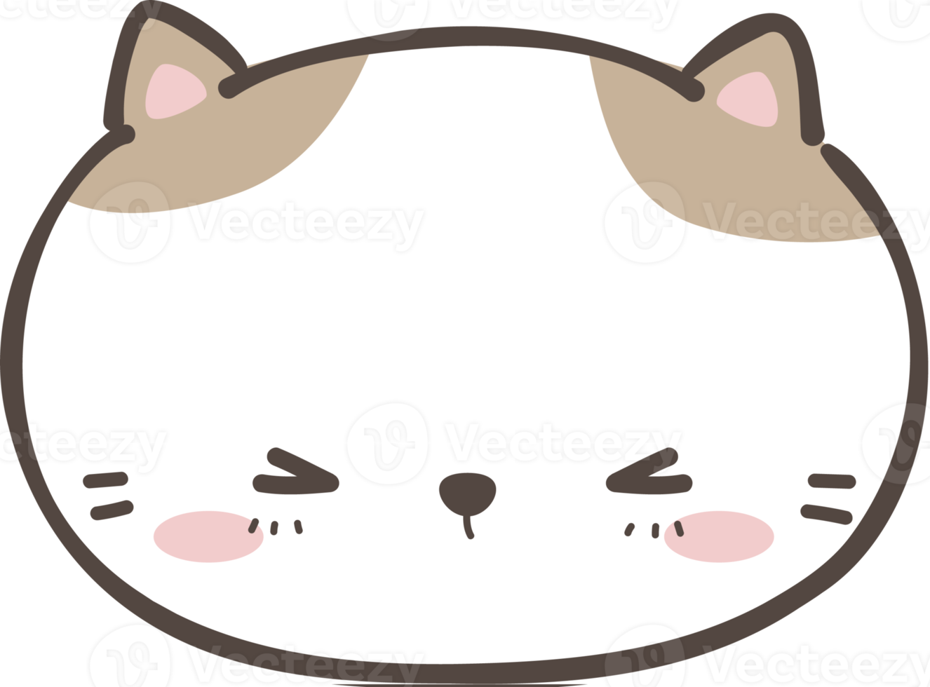 cute-cat-head-element-9599290-png