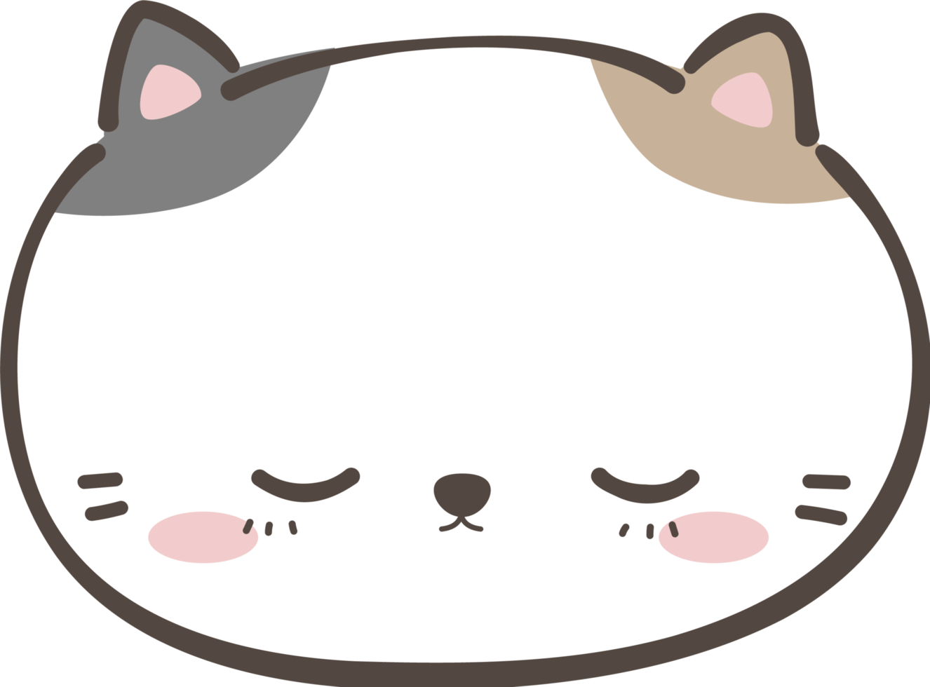 Cute Cat Head Element png