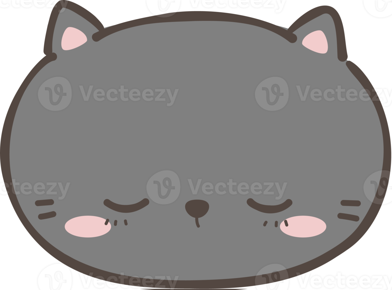 cute-cat-head-element-9599296-png