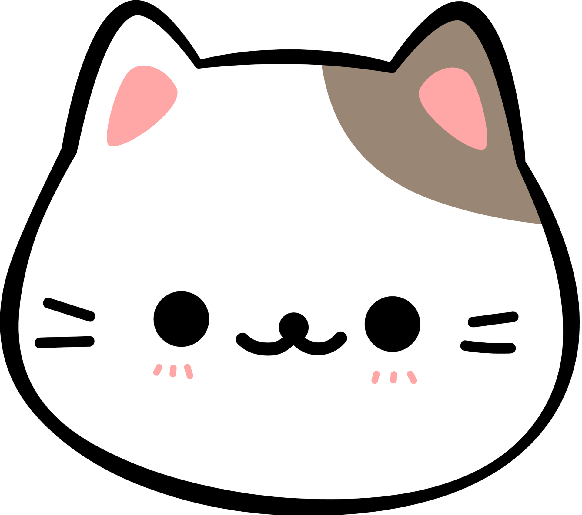 Cute Cat Head Element 9599304 PNG