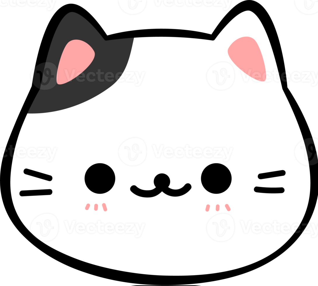 Cute Cat Head Element png