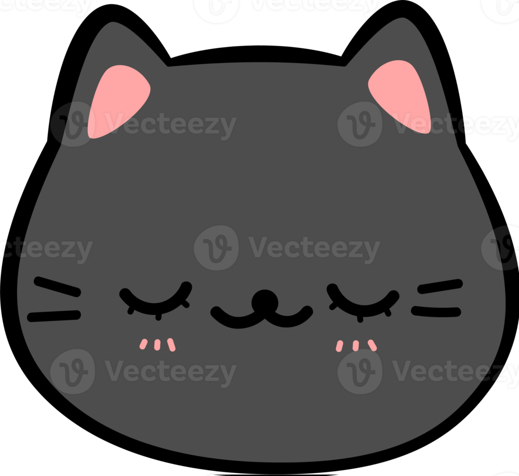 Cute Cat Head Element png