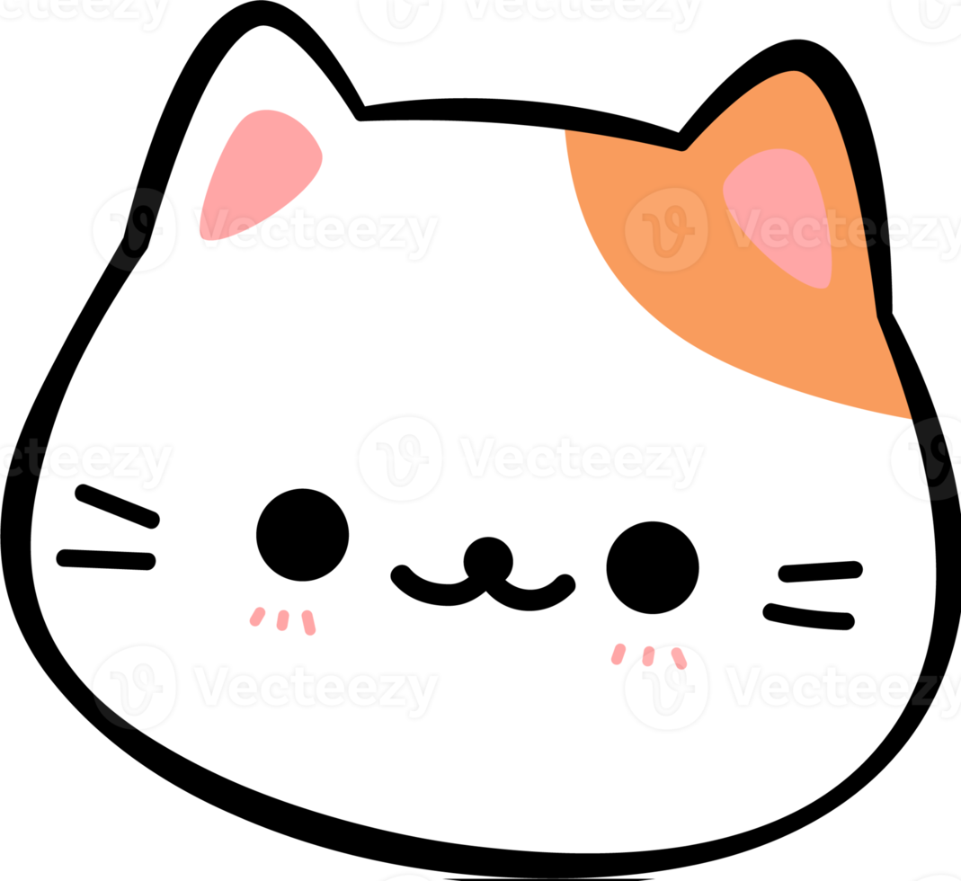 cute-cat-head-element-9599308-png