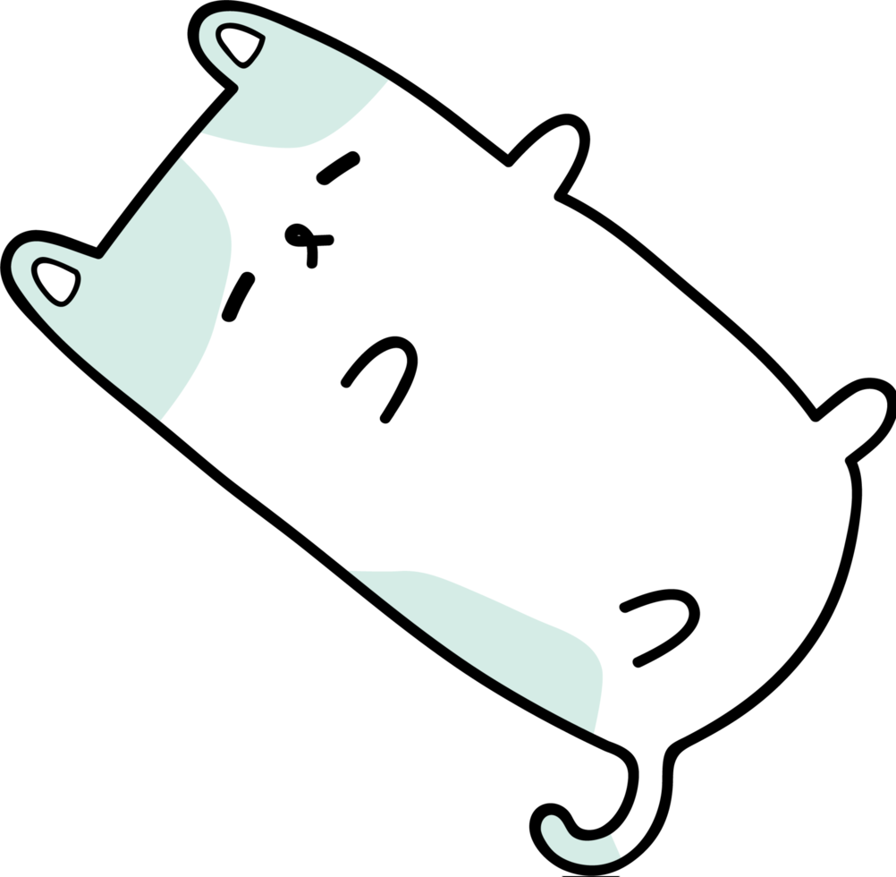 Cute Sleeping Cat Element png