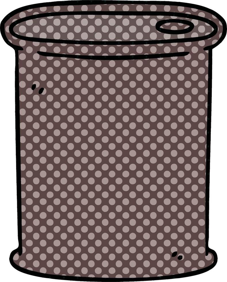 quirky comic book style cartoon barrel vector