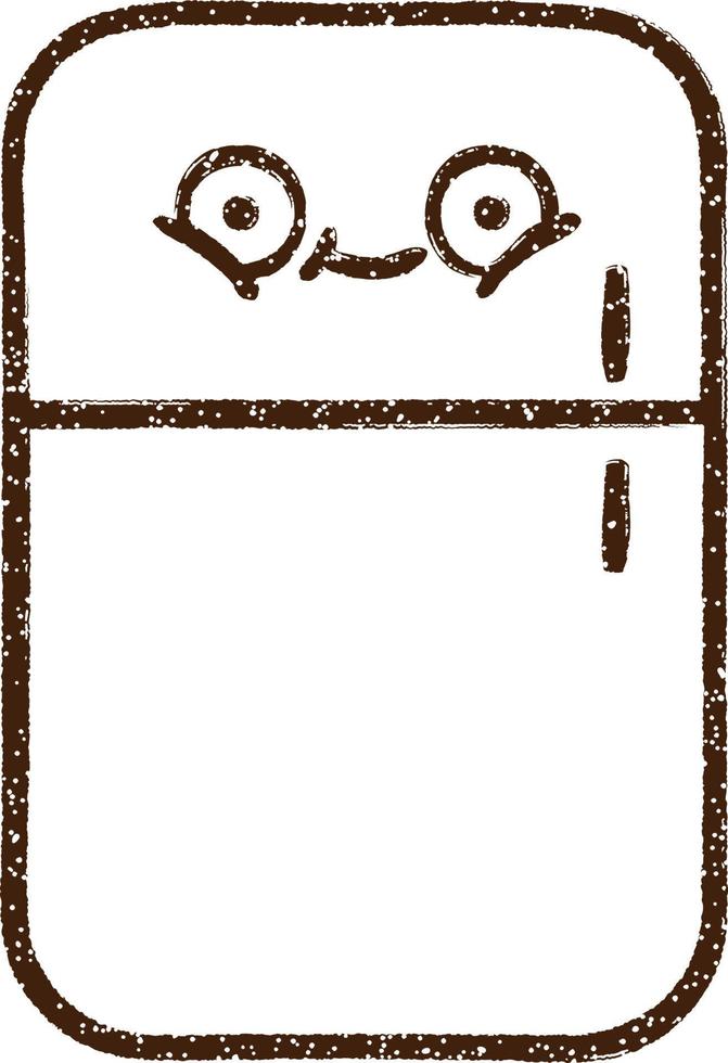 Fridge Charcoal Drawing vector