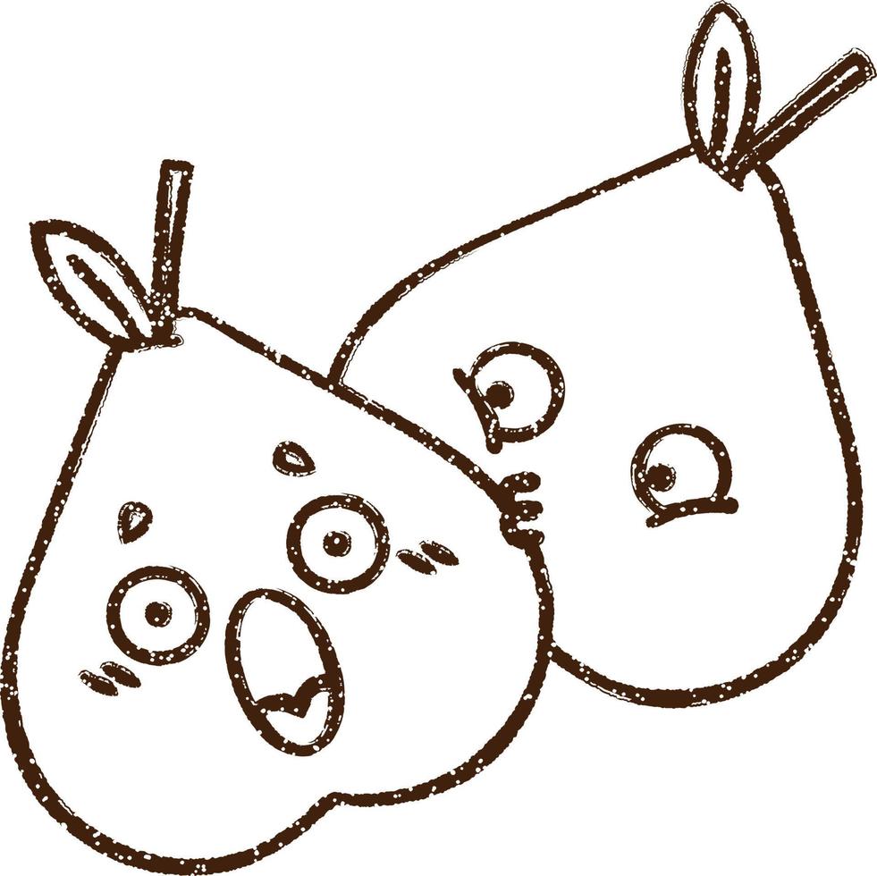 Pear Charcoal Drawing 9600247 Vector Art at Vecteezy