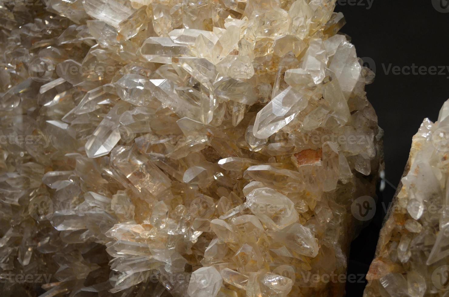 Quartz Crystal Geodes Growing Symmetrically in a Cluster photo