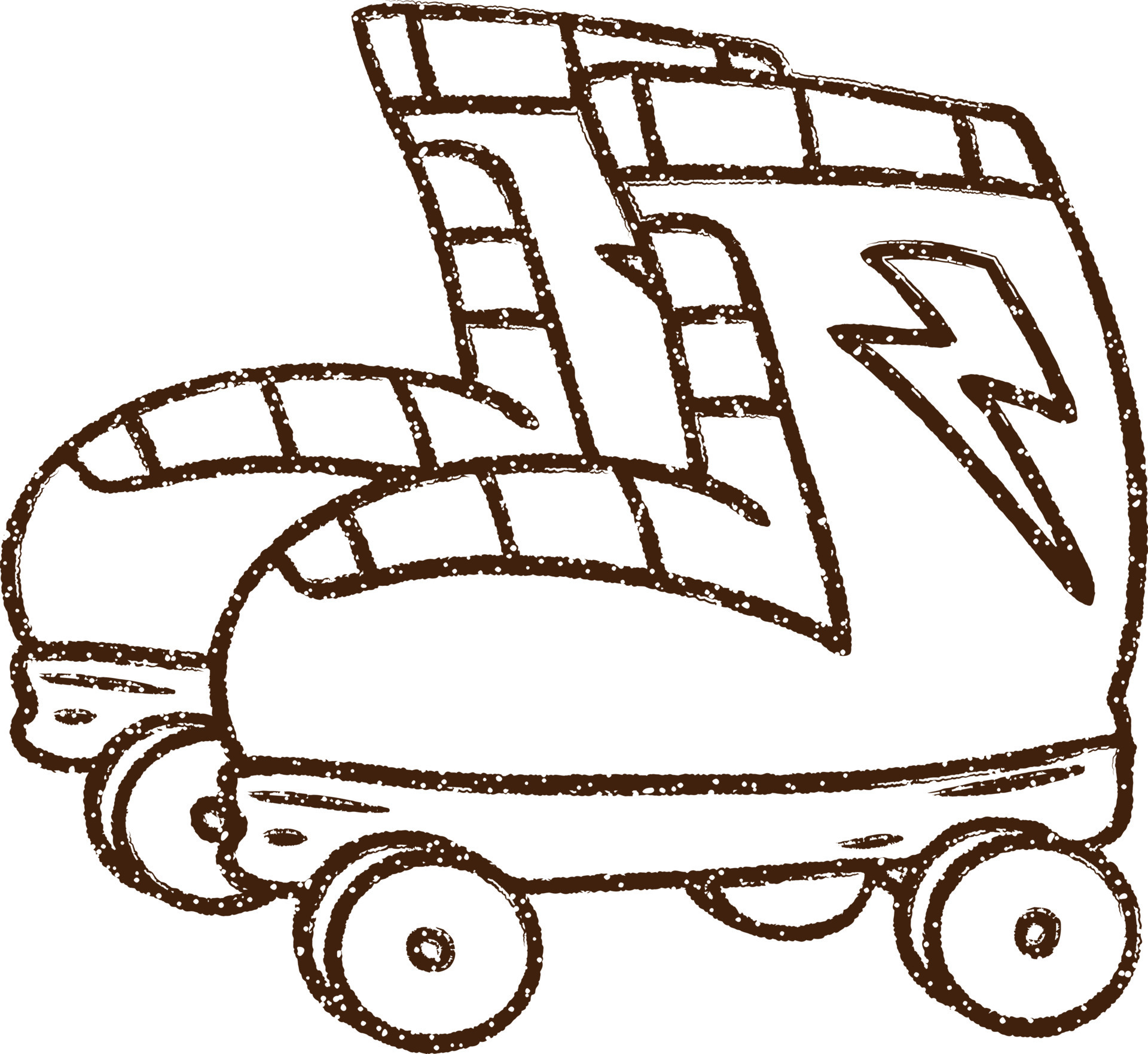 Roller Boots Charcoal Drawing 9600356 Vector Art at Vecteezy