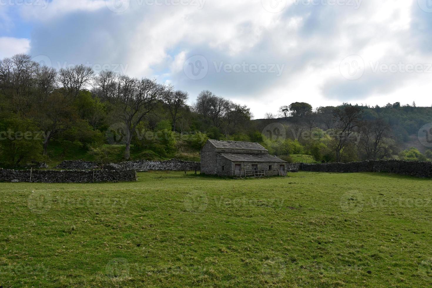 Stone Barn in a Rural Farm in England photo