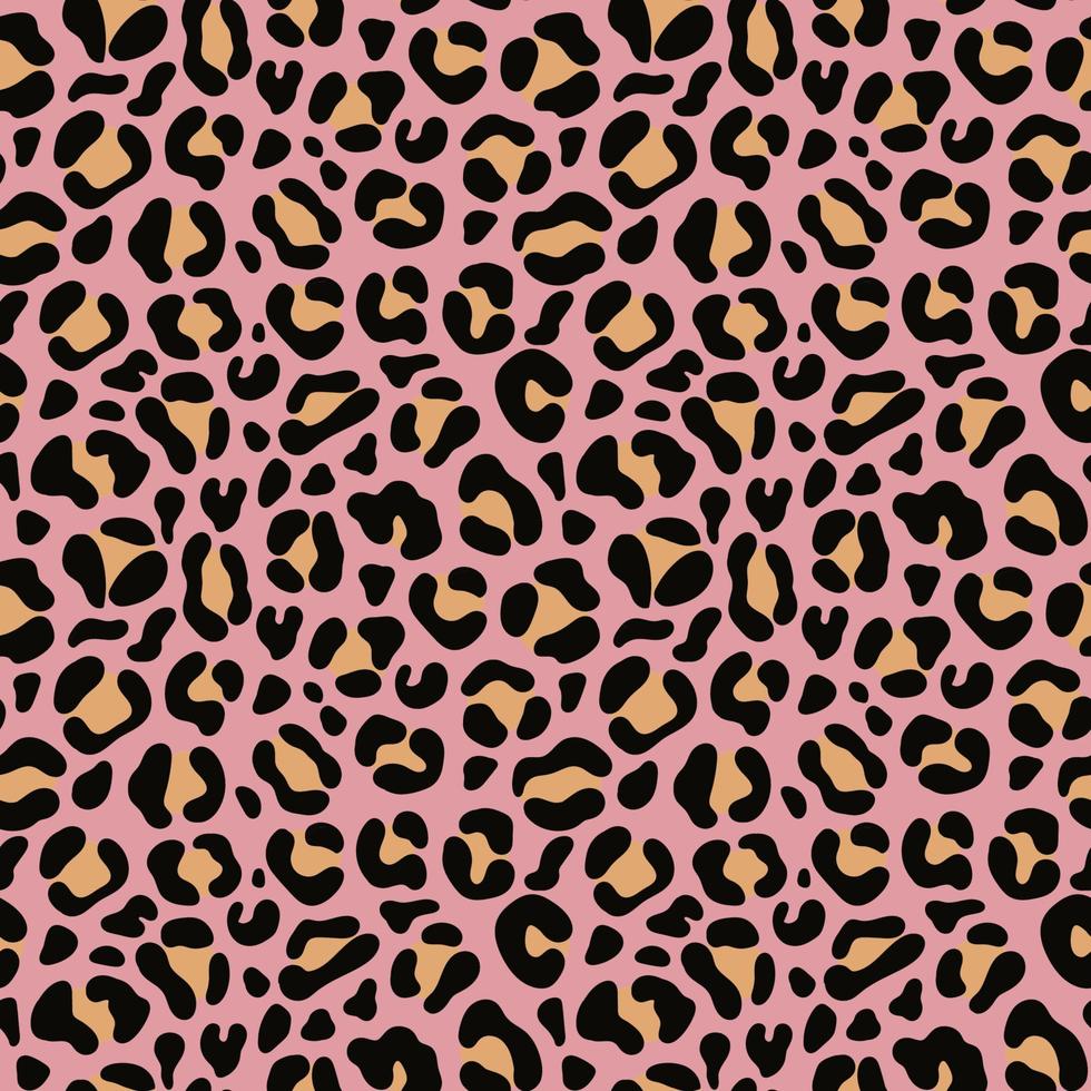 Leopard print vector seamless. Fashionable background for fabric, paper, clothes. Animal pattern.