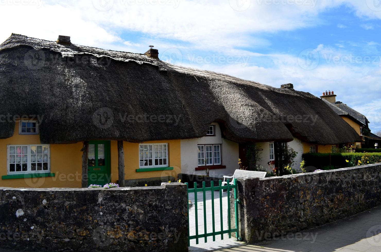 Older Homes in Adare Ireland with Thatched Roofs photo