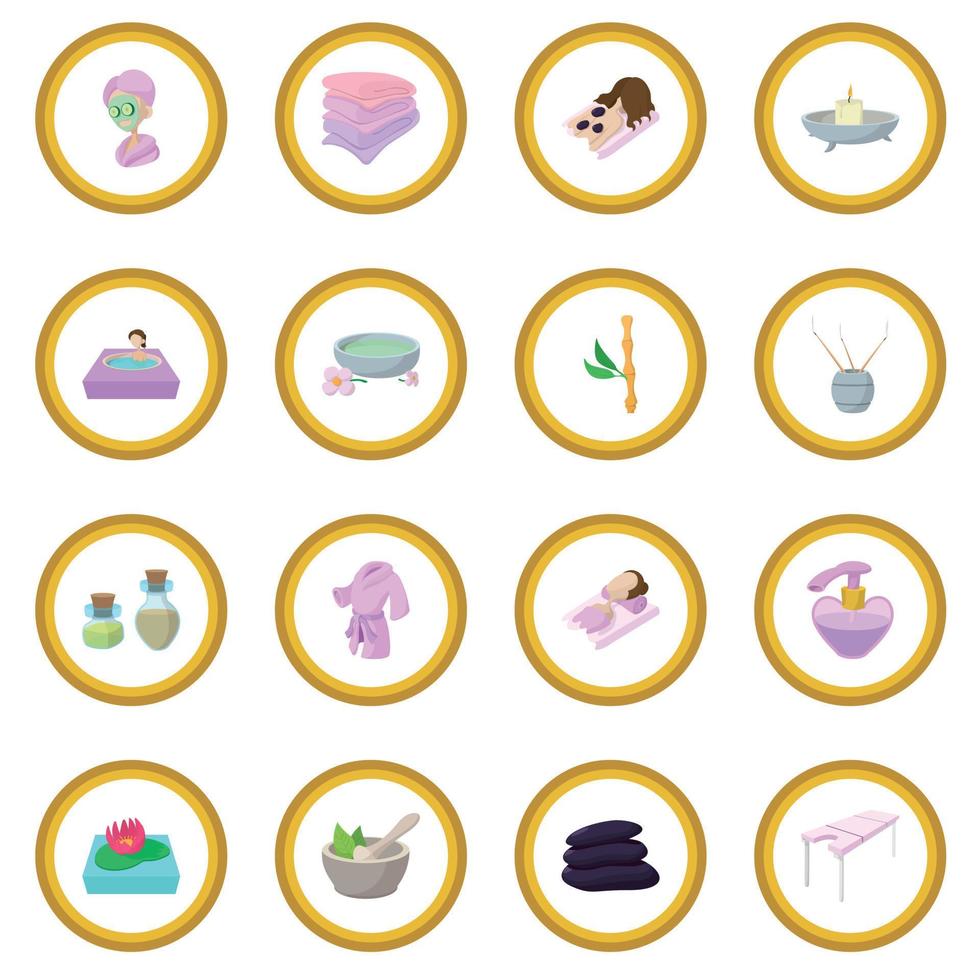 Spa cartoon icon circle vector