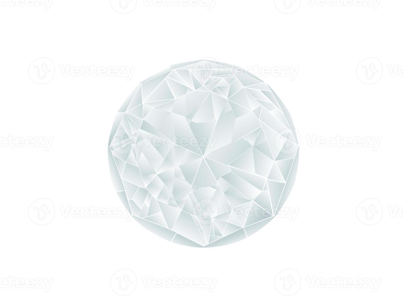 A realistic diamond. No gradient mesh on white background photo