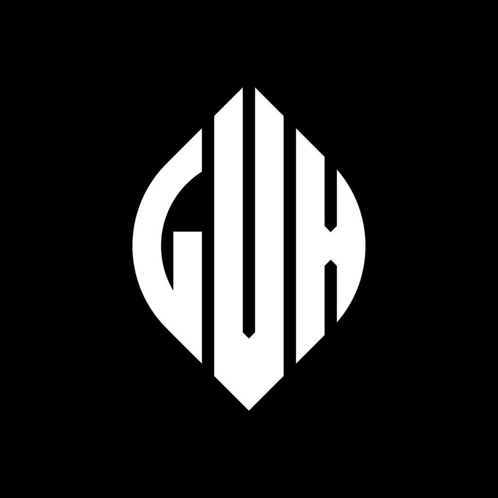 LVX circle letter logo design with circle and ellipse shape. LVX ellipse letters with typographic style. The three initials form a circle logo. LVX Circle Emblem Abstract Monogram Letter Mark Vector. vector