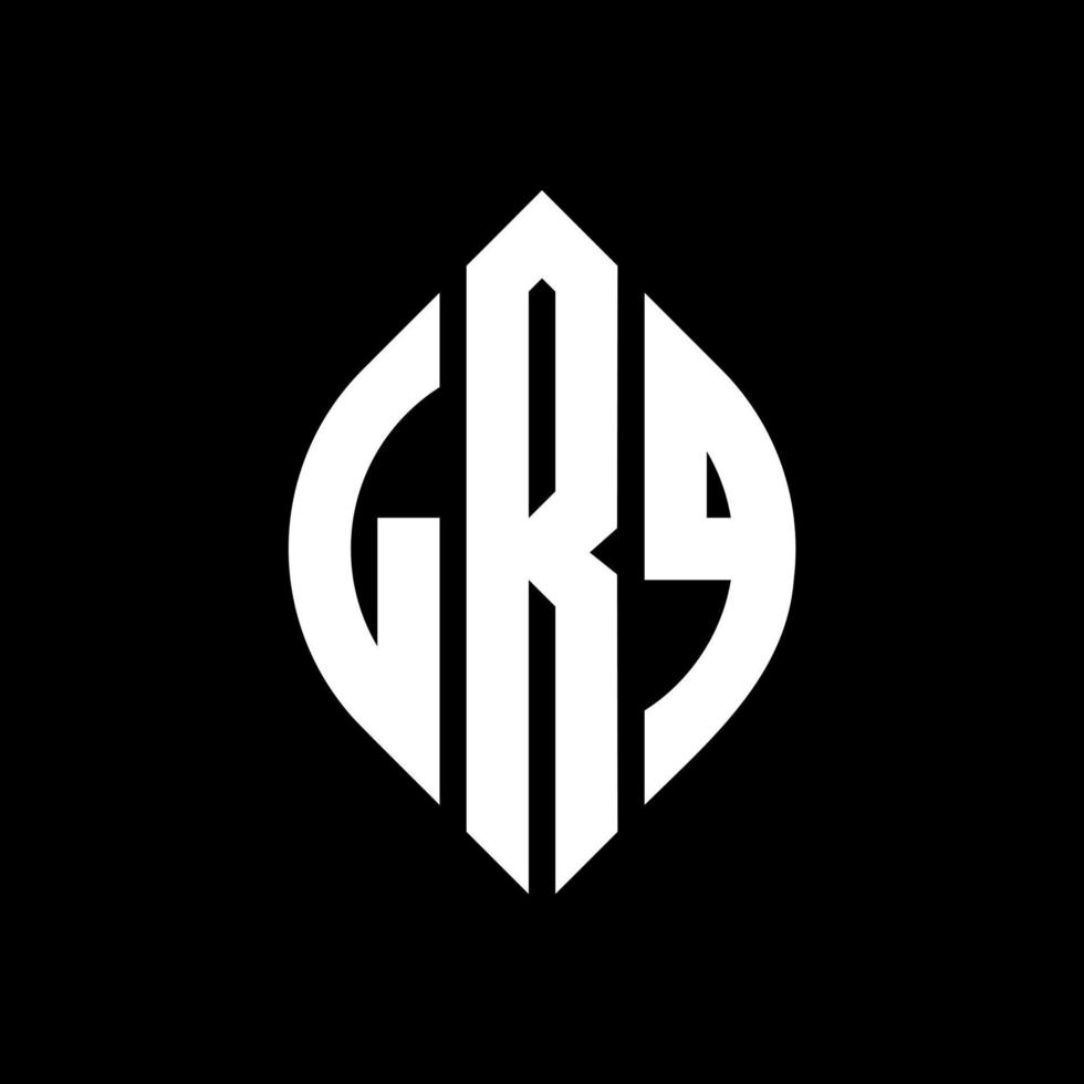 LRQ circle letter logo design with circle and ellipse shape. LRQ ellipse letters with typographic style. The three initials form a circle logo. LRQ Circle Emblem Abstract Monogram Letter Mark Vector. vector