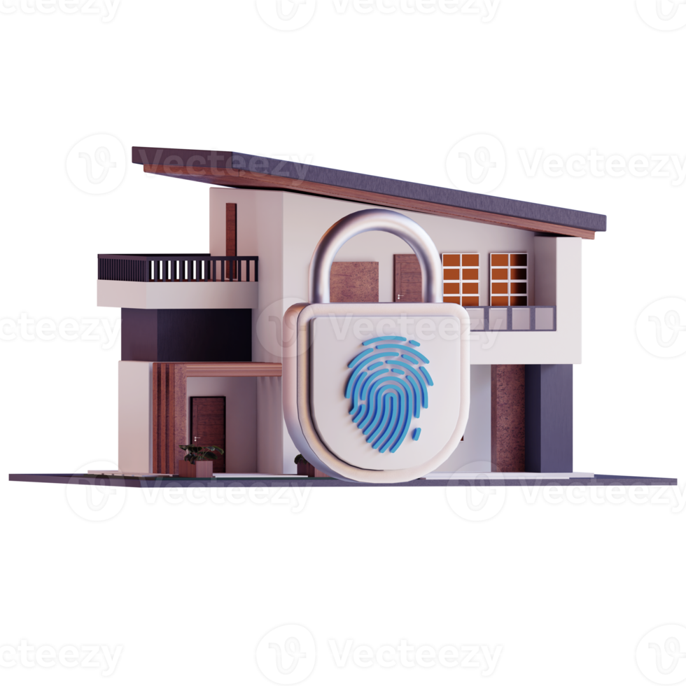 Serratura di sicurezza domestica intelligente 3D png