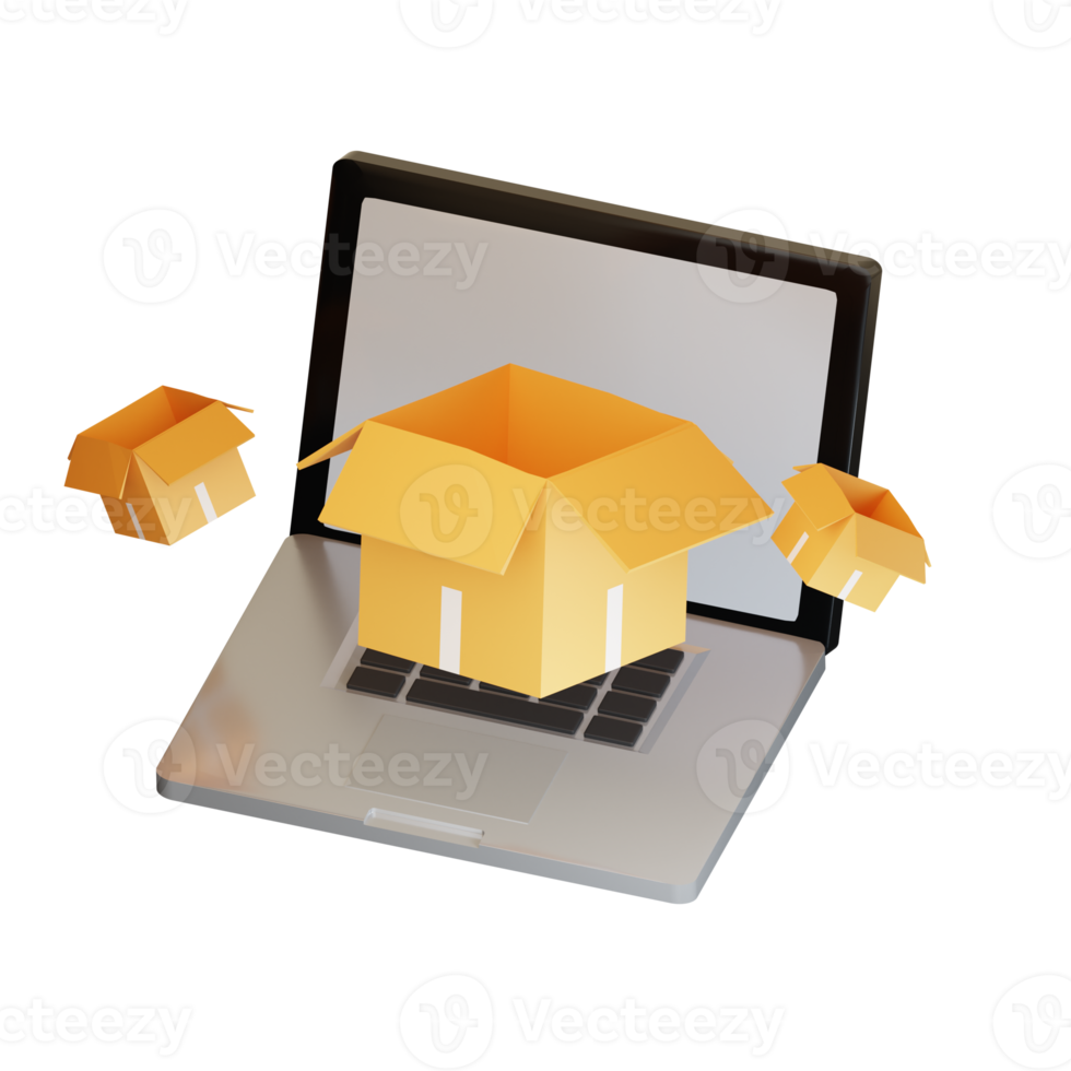 3D-pictogram voor online winkelbezorging png