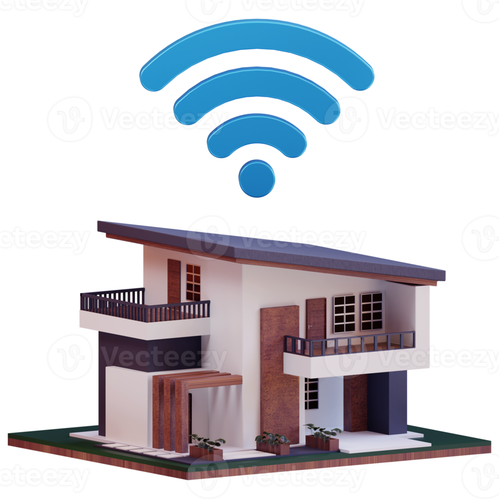 icône de la maison intelligente 3d png