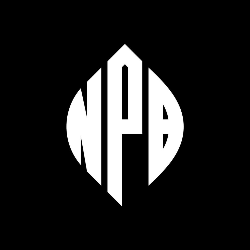 Diseño de logotipo de letra circular npb con forma de círculo y elipse. Letras de elipse npb con estilo tipográfico. las tres iniciales forman un logo circular. vector de marca de letra de monograma abstracto del emblema del círculo npb.