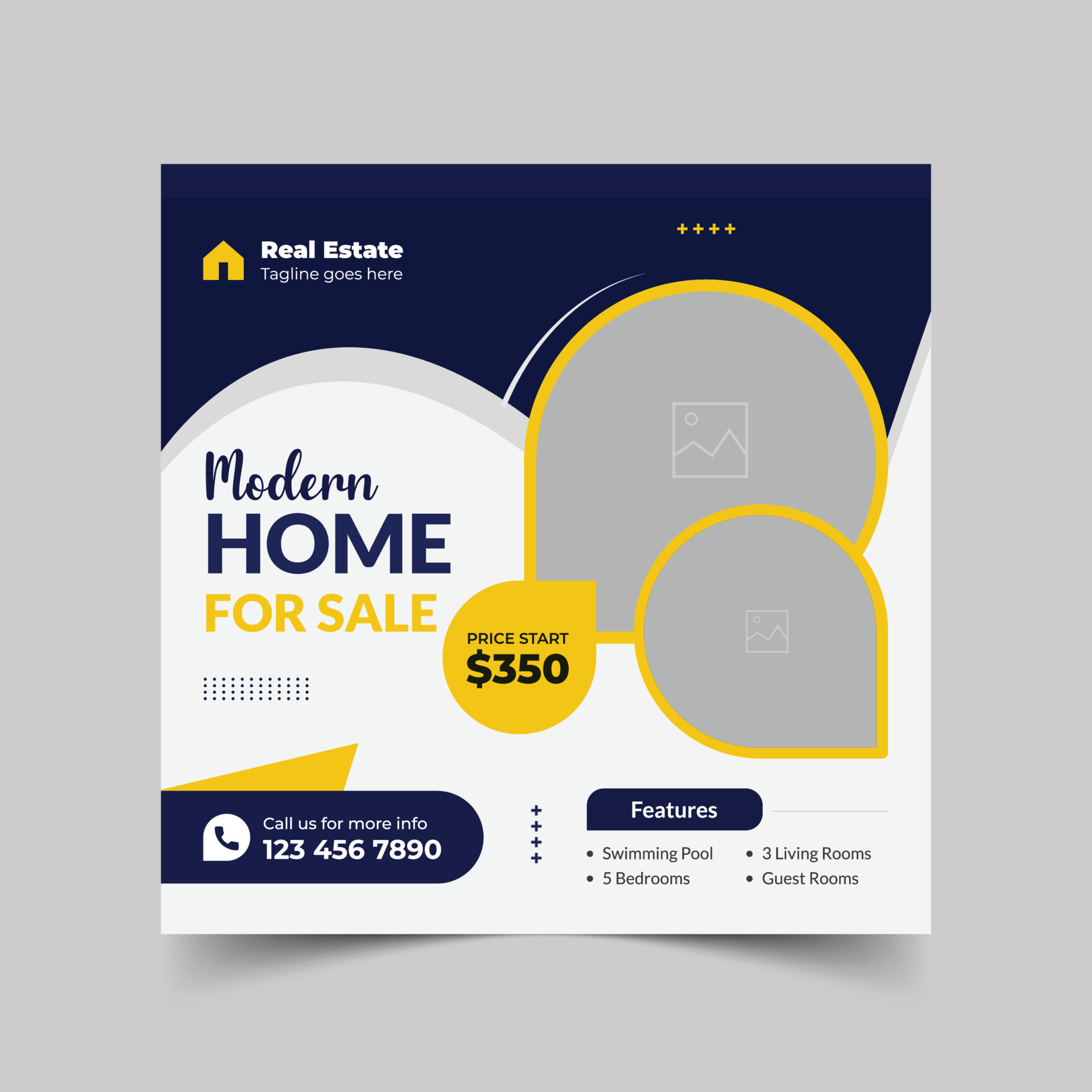 Real estate house property social media banner template, promotion