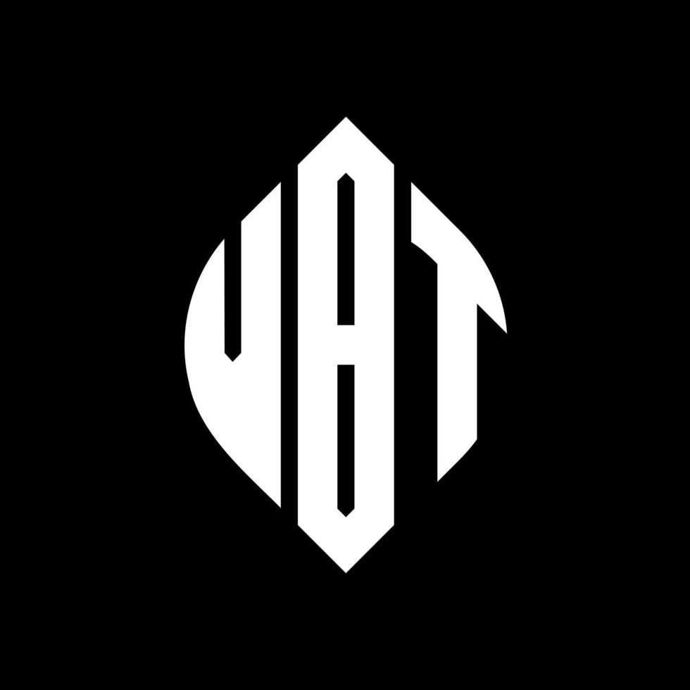 VBT circle letter logo design with circle and ellipse shape. VBT ellipse letters with typographic style. The three initials form a circle logo. VBT Circle Emblem Abstract Monogram Letter Mark Vector. vector