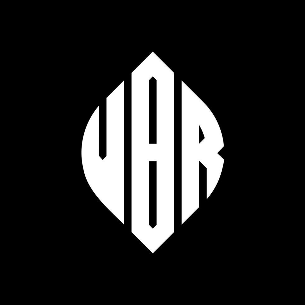 VBR circle letter logo design with circle and ellipse shape. VBR ellipse letters with typographic style. The three initials form a circle logo. VBR Circle Emblem Abstract Monogram Letter Mark Vector. vector