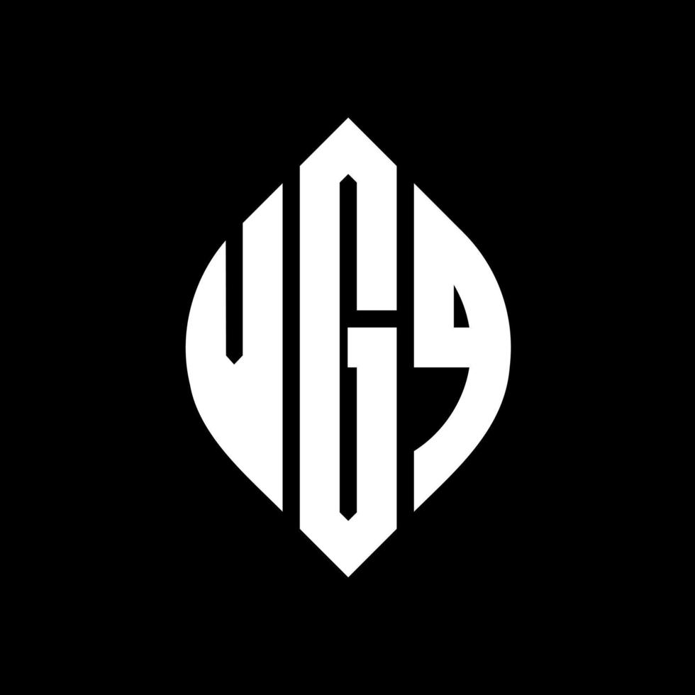 Diseño de logotipo de letra de círculo vgq con forma de círculo y elipse. letras de elipse vgq con estilo tipográfico. las tres iniciales forman un logo circular. vector de marca de letra de monograma abstracto del emblema del círculo vgq.