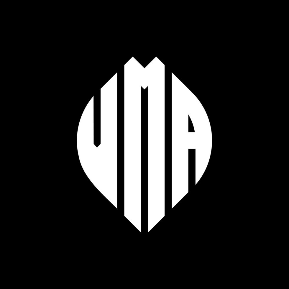 VMA circle letter logo design with circle and ellipse shape. VMA ellipse letters with typographic style. The three initials form a circle logo. VMA Circle Emblem Abstract Monogram Letter Mark Vector. vector