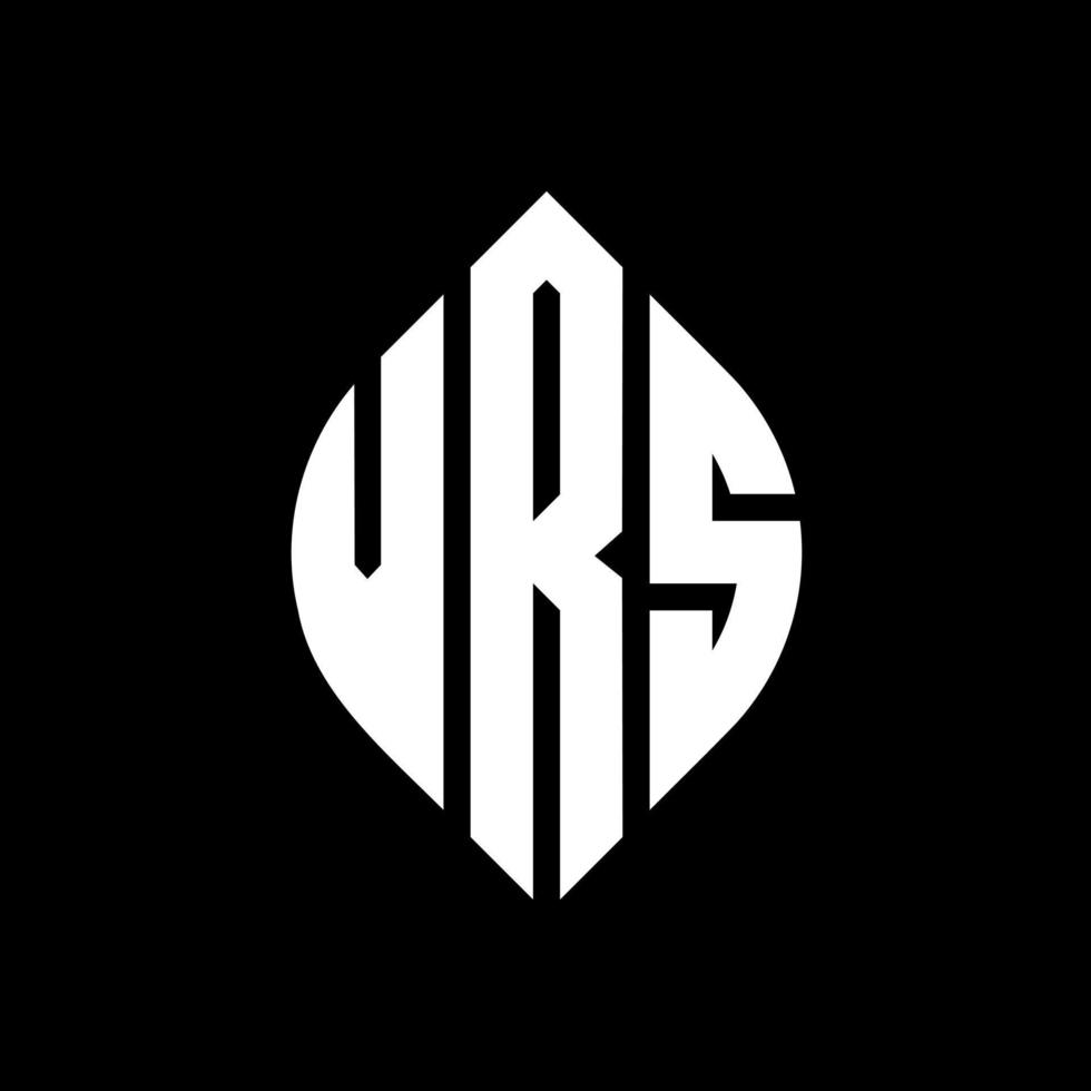 VRS circle letter logo design with circle and ellipse shape. VRS ellipse letters with typographic style. The three initials form a circle logo. VRS Circle Emblem Abstract Monogram Letter Mark Vector. vector