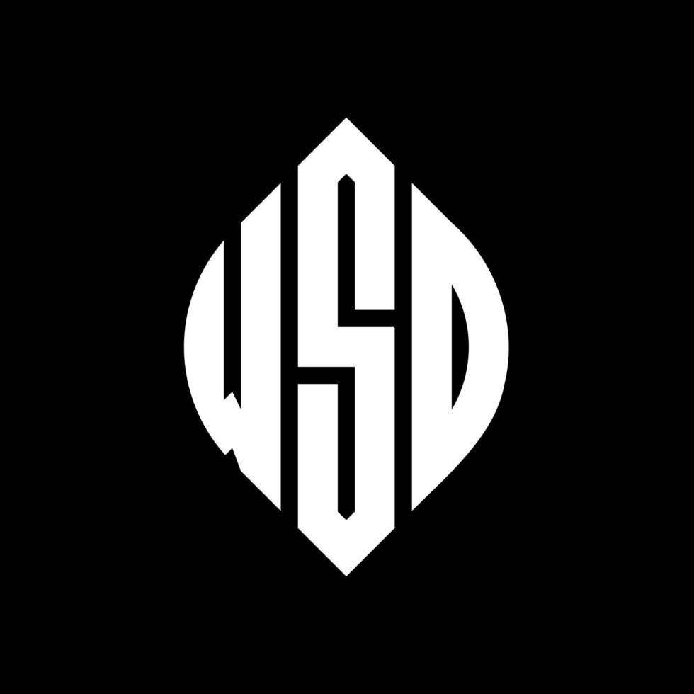 WSO circle letter logo design with circle and ellipse shape. WSO ellipse letters with typographic style. The three initials form a circle logo. WSO Circle Emblem Abstract Monogram Letter Mark Vector. vector