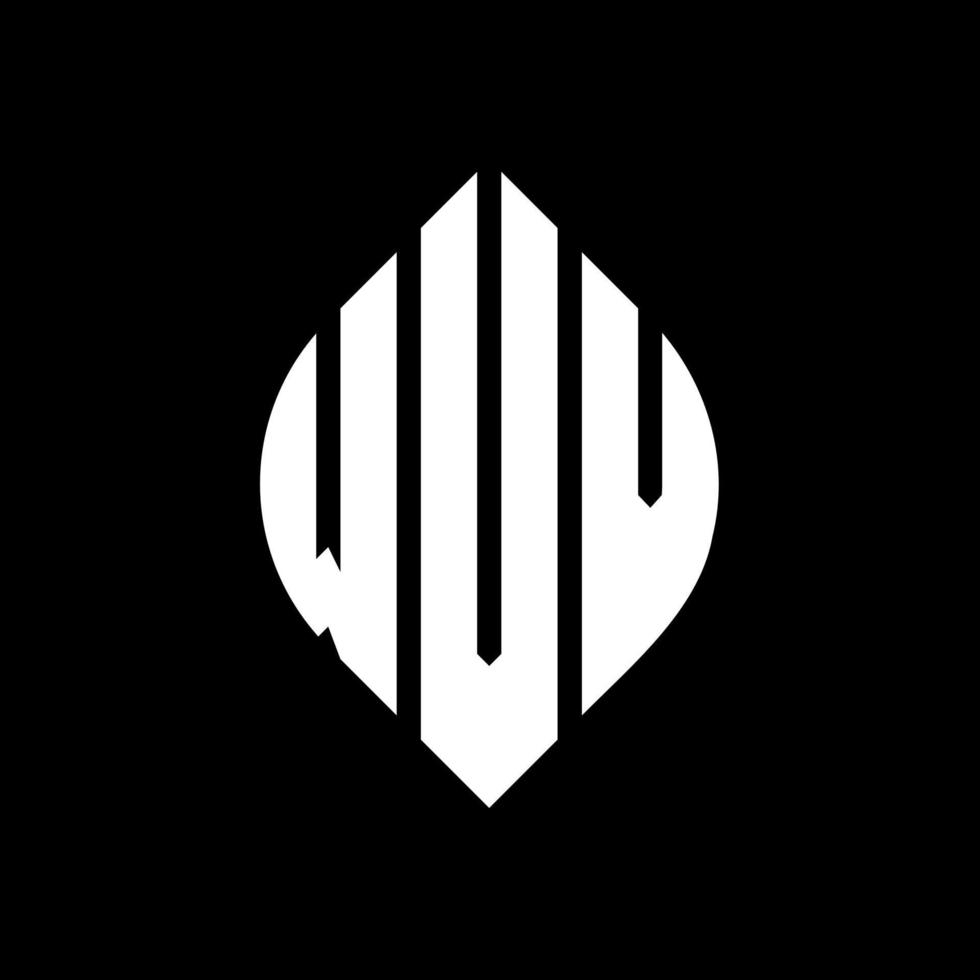 WVV circle letter logo design with circle and ellipse shape. WVV ellipse letters with typographic style. The three initials form a circle logo. WVV Circle Emblem Abstract Monogram Letter Mark Vector. vector