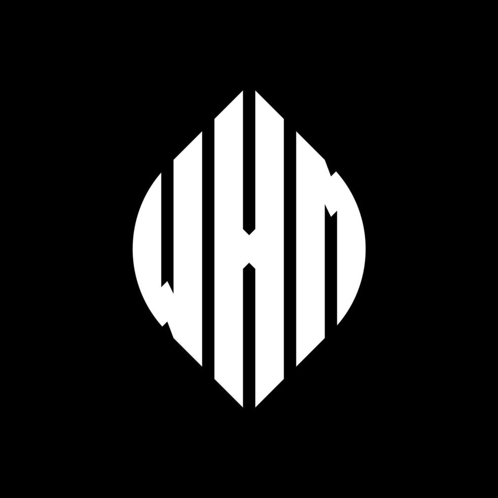 diseño de logotipo de letra de círculo wxm con forma de círculo y elipse. letras de elipse wxm con estilo tipográfico. las tres iniciales forman un logo circular. vector de marca de letra de monograma abstracto del emblema del círculo de wxm.
